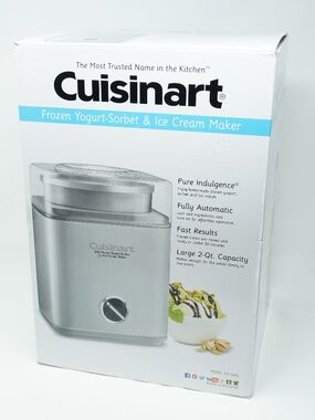 NEW Cuisineart Pure Indulgence 2 Quart Frozen Yogurt-Sorbet & Ice Cream Maker